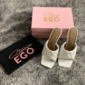 Square Toe Quilted Mules